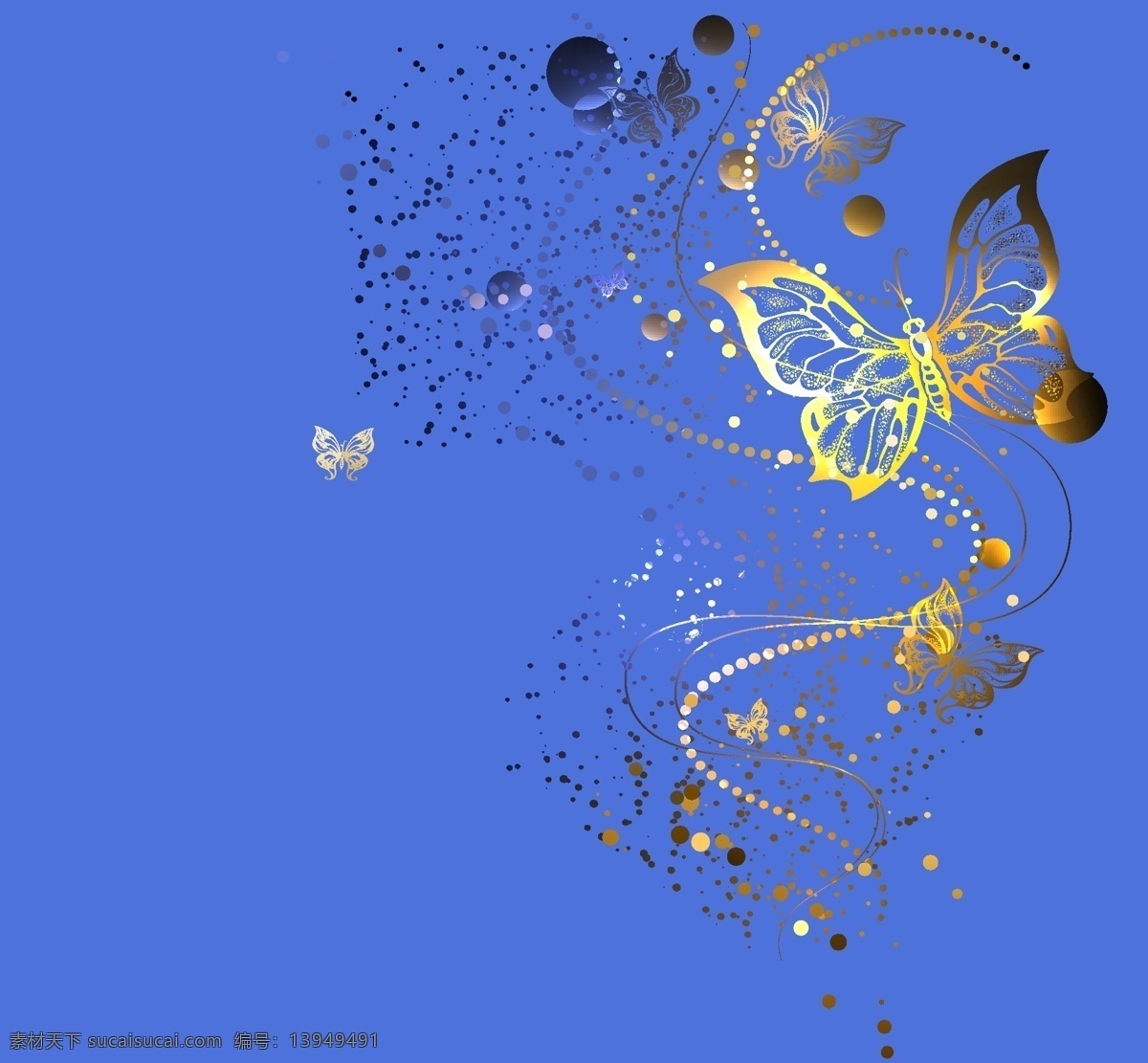 梦幻蝴蝶心形蝴蝶素材蓝色蝴蝶素材图片下载-素材编号13949491-素材天下图库