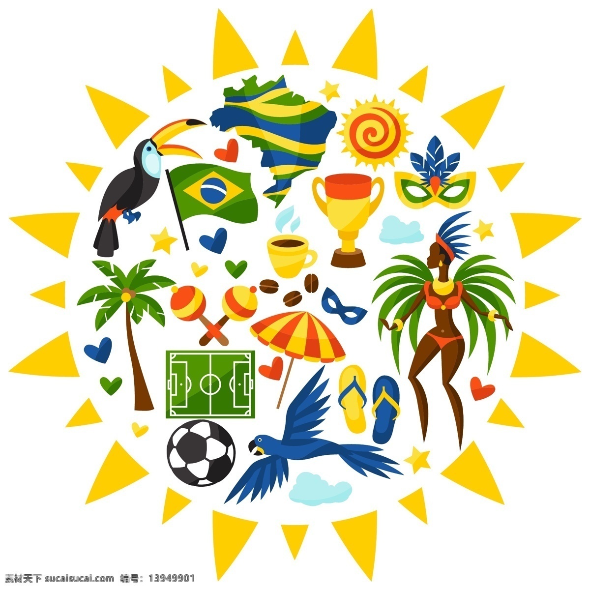 时尚 特色 巴西 旅行 背景 人物 足球 植物 底纹