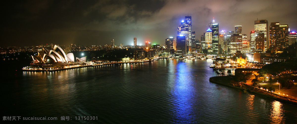 悉尼港夜色 悉尼 夜色 澳大利亚 海港 旅游摄影 国外旅游 摄影图库