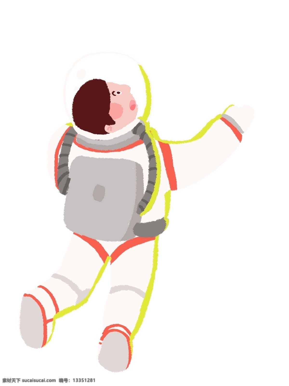 太空 之旅 飞行员 装饰 插画 人物 宇航员 宇宙 飞行 手绘 宇航服 探险 探索 人员 漂浮