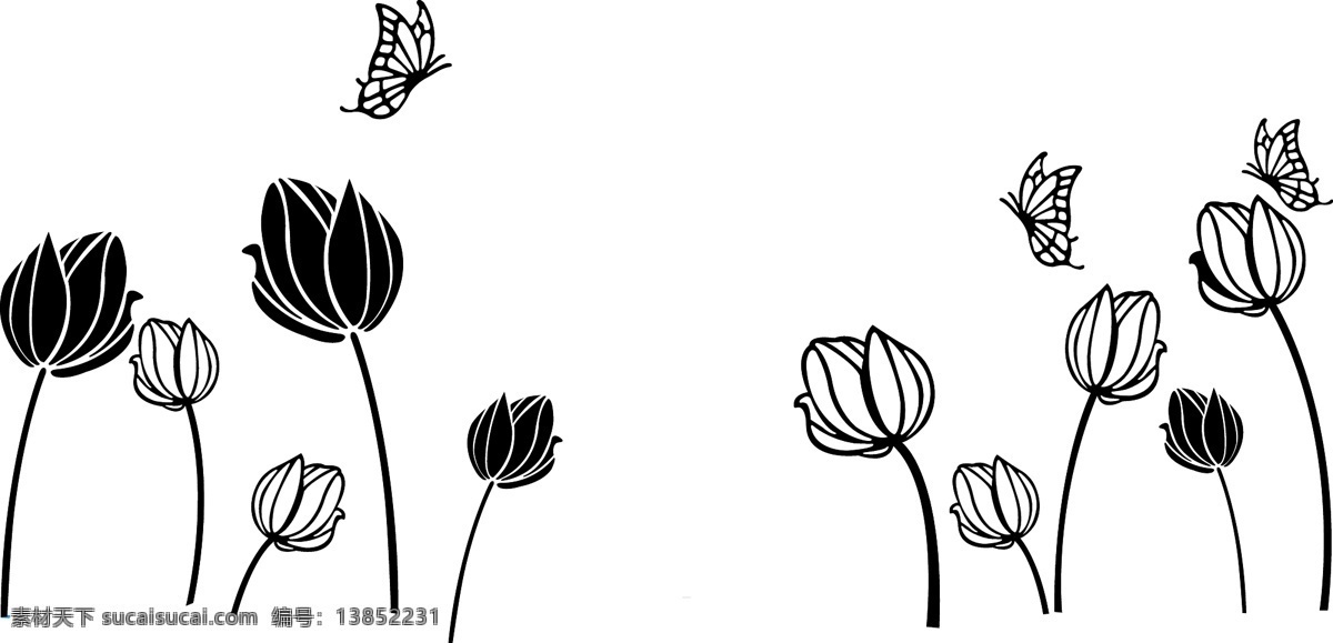 背景花 矢量 花 蝴蝶 雕刻 硅藻泥背景 底纹边框 花边花纹