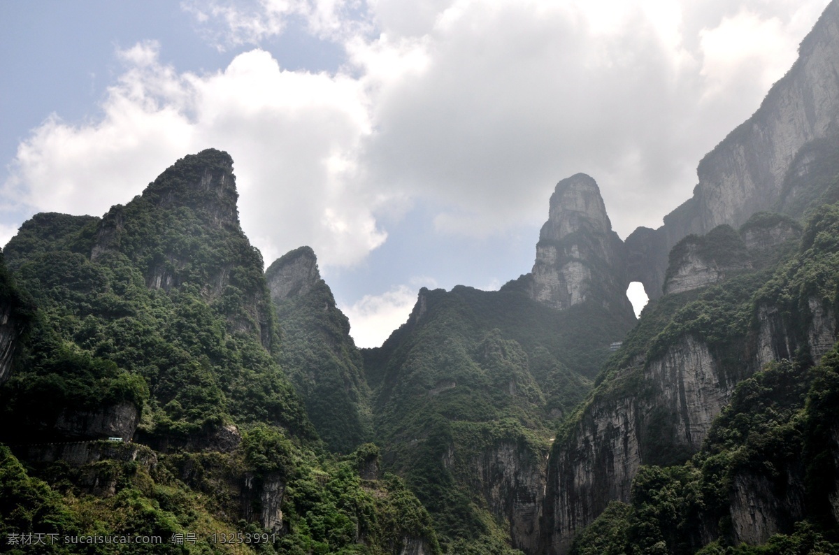 天门 山 洞 中国 湖南省 张家界 张家界市 天门洞 风光 自然奇迹 风景名胜 自然景观