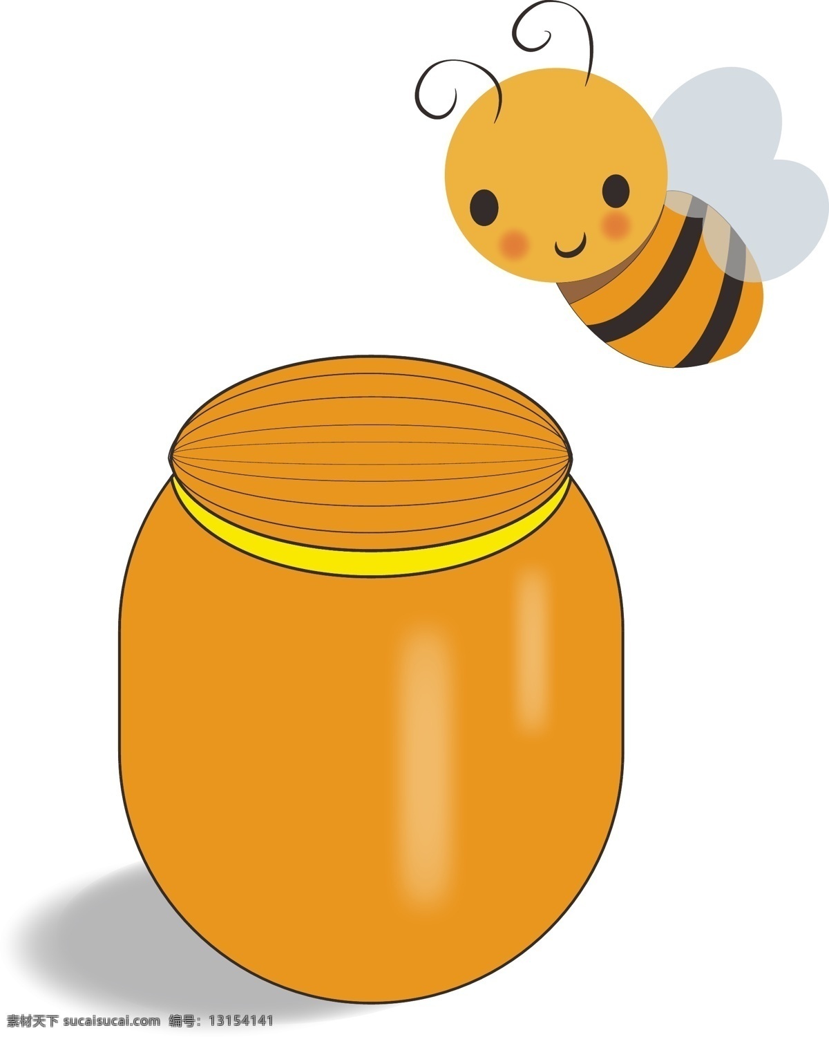 小 蜜蜂 蜂蜜 罐 小蜜蜂 蜂蜜罐 采蜂蜜 卡通蜜蜂 动漫动画 风景漫画
