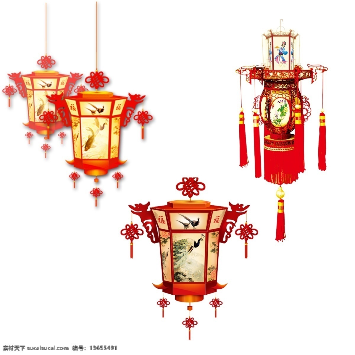 花灯 灯笼 画灯笼 古代花灯 唯美花灯 元宵灯笼 元宵节素材 元宵节