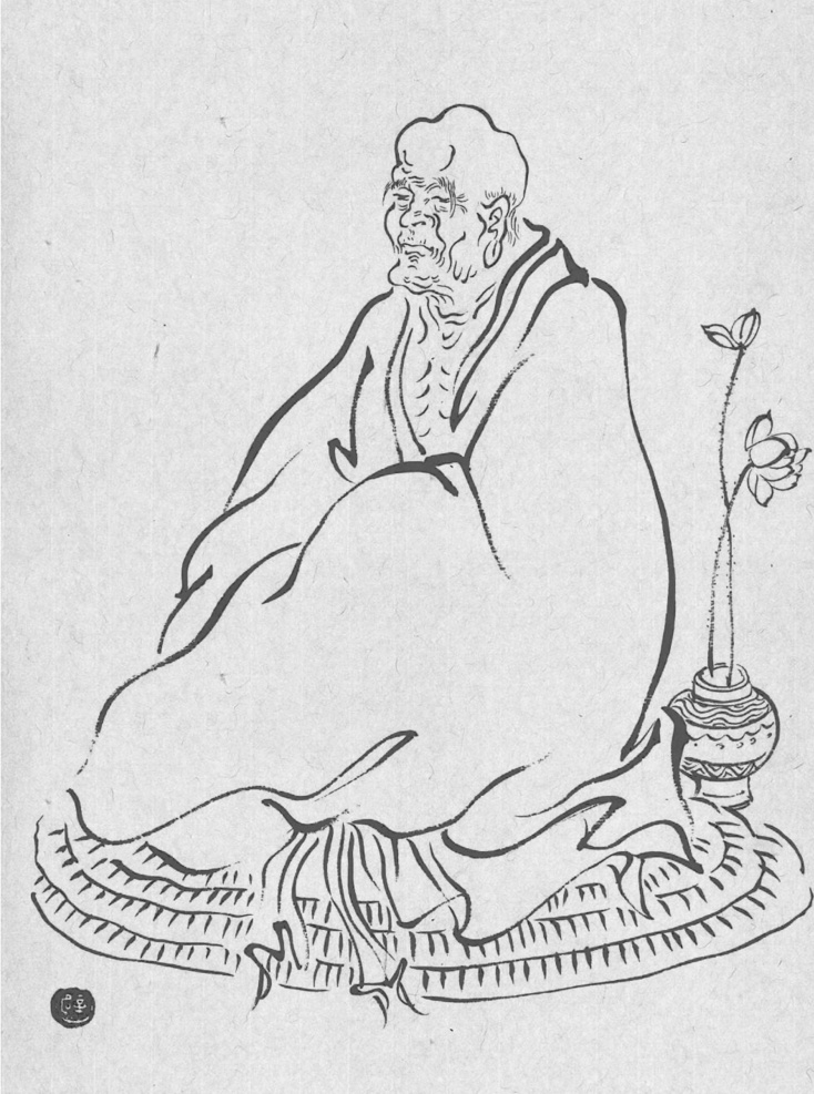 弘一 法师 罗汉 图 弘一法师 真佛 佛像 佛 菩萨 神态 形态 姿势 人物动态 速写 线描 白描 古风白描赏析 文化艺术 绘画书法