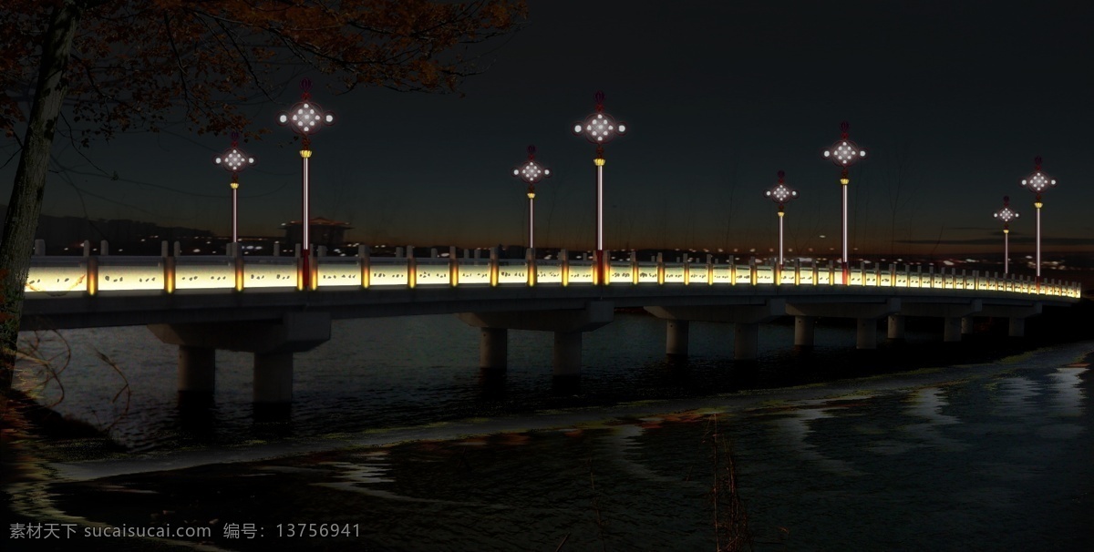 桥梁 亮化 分层 风景 景观灯 源文件 桥梁亮化 桥梁夜景 乡村夜景 洗墙灯 led 夜景 装饰素材 灯饰素材