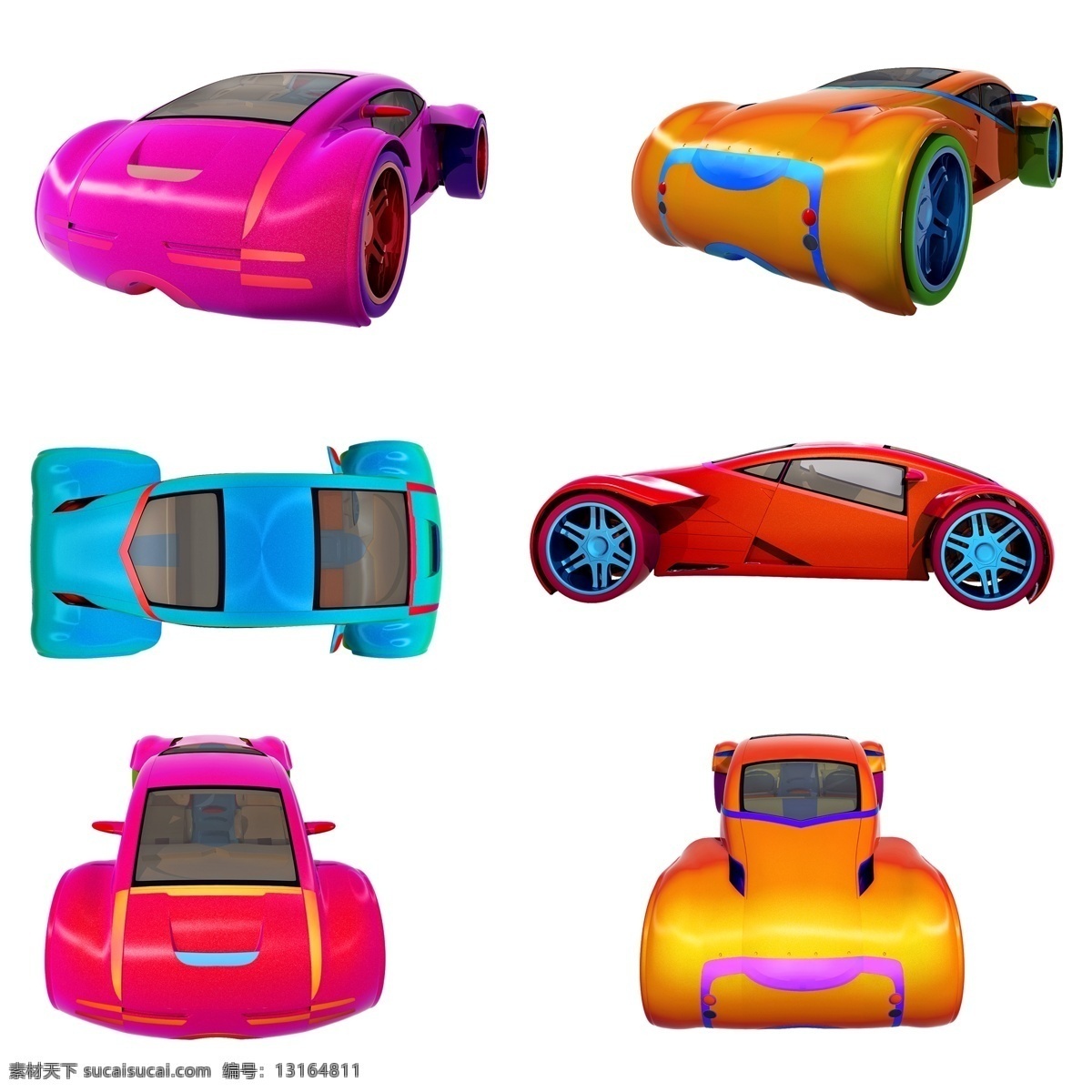 科幻 轿车 套 图 立体 质感 精致 炫酷 小车 汽车 未来 跑车 渐变色 png图 创意 套图