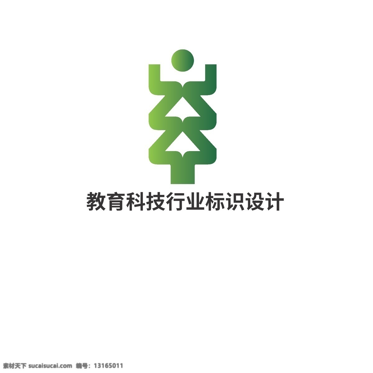 教育科技 行业 标识设计 教育 科技 标识 孩子 大树