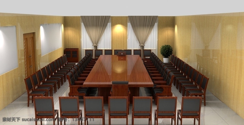 俯视会议室 会议室 会议大厅 现代会议室 会议布局 三维场景模型 3d设计 3d作品 max