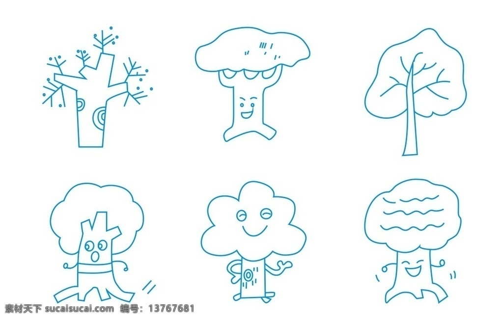 简笔画 树 树简笔画 简笔画树叶 树简图 植物简笔画 花朵 花卉 卡通画 植物 线条 线描 线稿 轮廓画 素描 绘画 绘图 插图 插画 儿童简笔画 矢量素材 简图