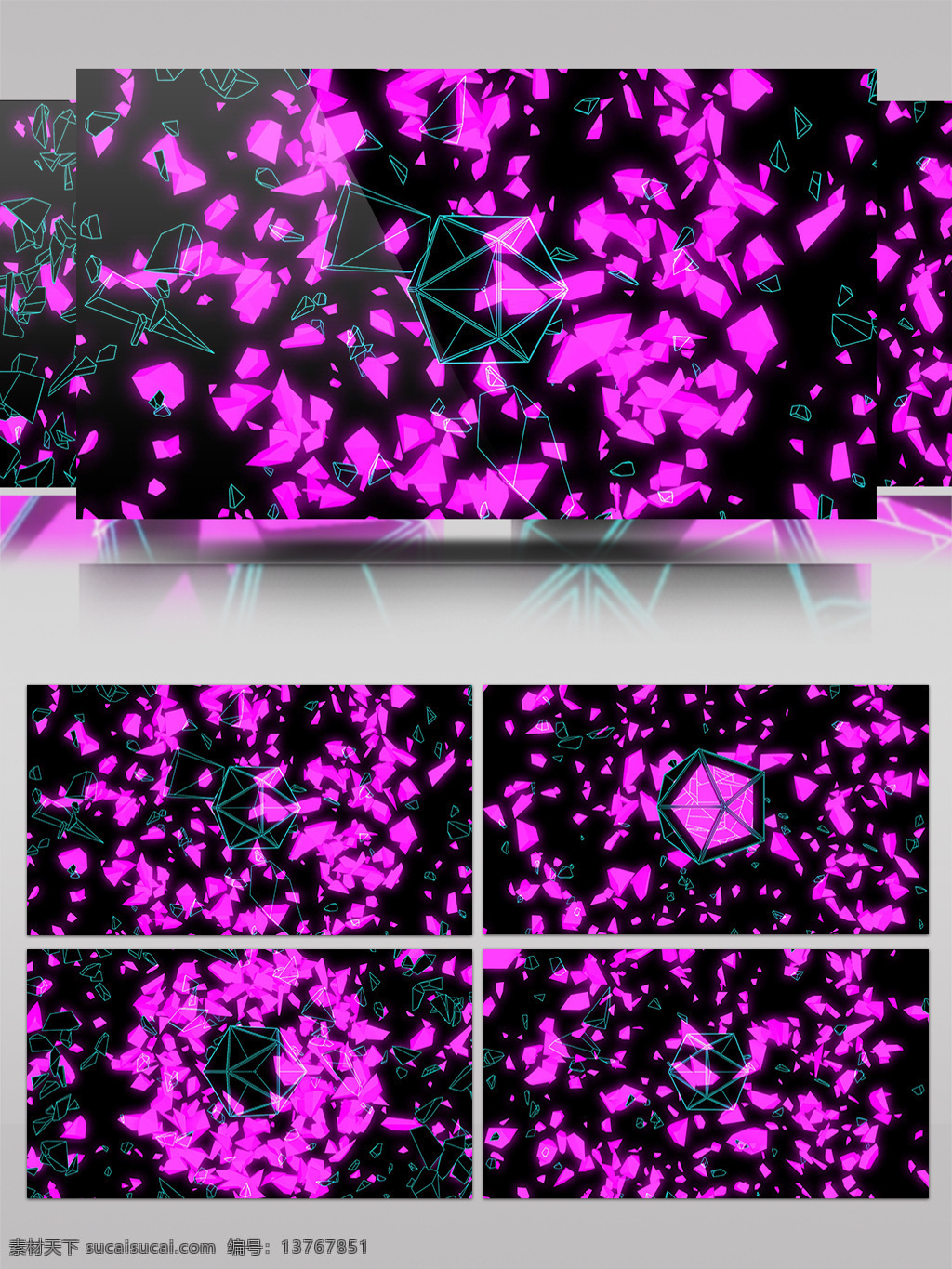 紫色 花瓣 视频 漫天飞舞 六边形 视频素材 动态视频素材