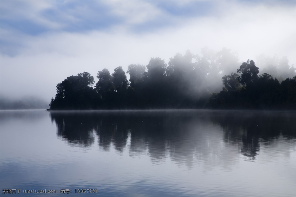 云雾 湖泊 悠闲 悠然 地平线 宁静 气势 自然景观 自然风景