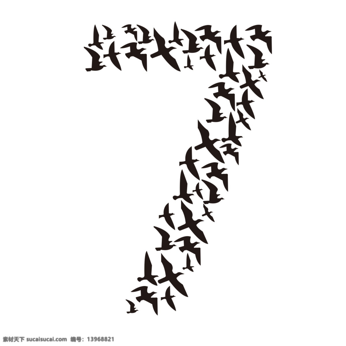 黑色 剪 影集 鸟 轮廓 极 简 创意设计 艺术 图案 图形 聚集 形状 纹理