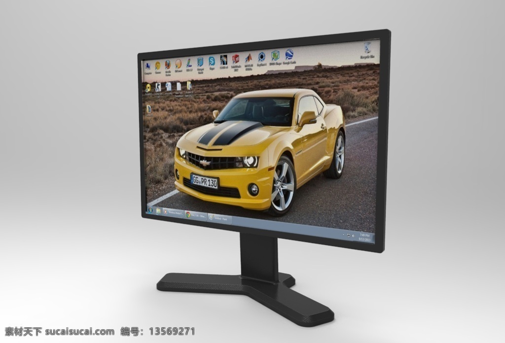电脑 显示器 绘制 计算机 屏幕 3d模型素材 其他3d模型