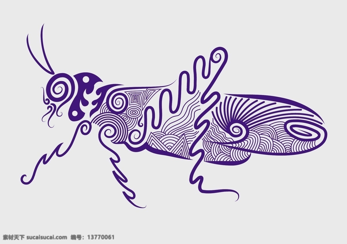动物 图案 矢量 线 艺术 蝗虫 轮廓 手绘 图形 纹身 线条 艺术线条 形态 矢量图 矢量人物