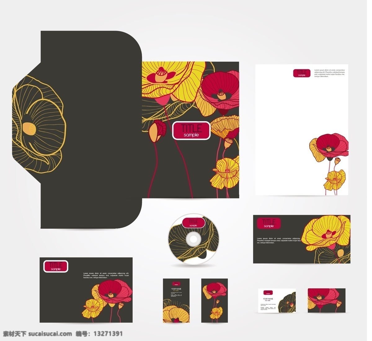 炫彩 花纹 vi 形象 模板 矢量 cd vi视觉 包装设计 彩绘 卡片 名片 企业vi 线稿 信封 海报 其他海报设计