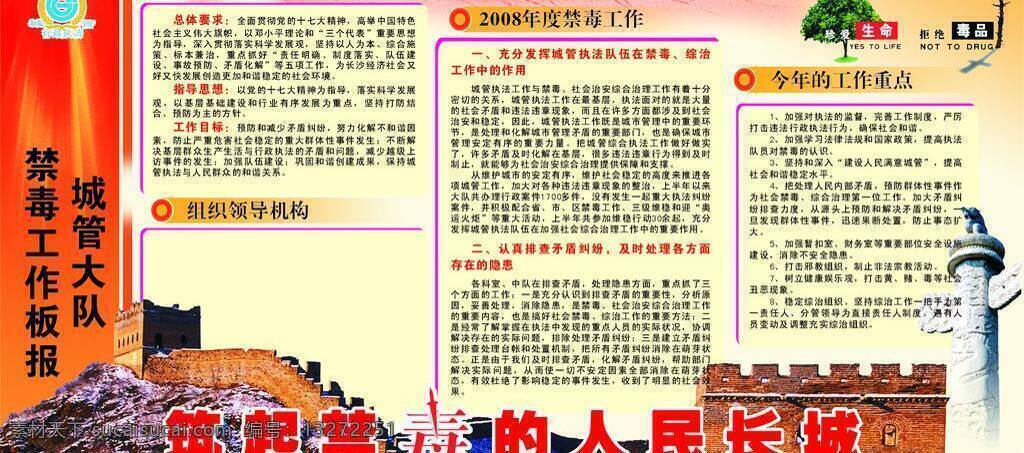 禁毒 宣传栏 长城 毒品 广告设计模板 禁毒宣传栏 其他设计 展板模板 珍爱生命 禁毒工作 矢量 其他展板设计