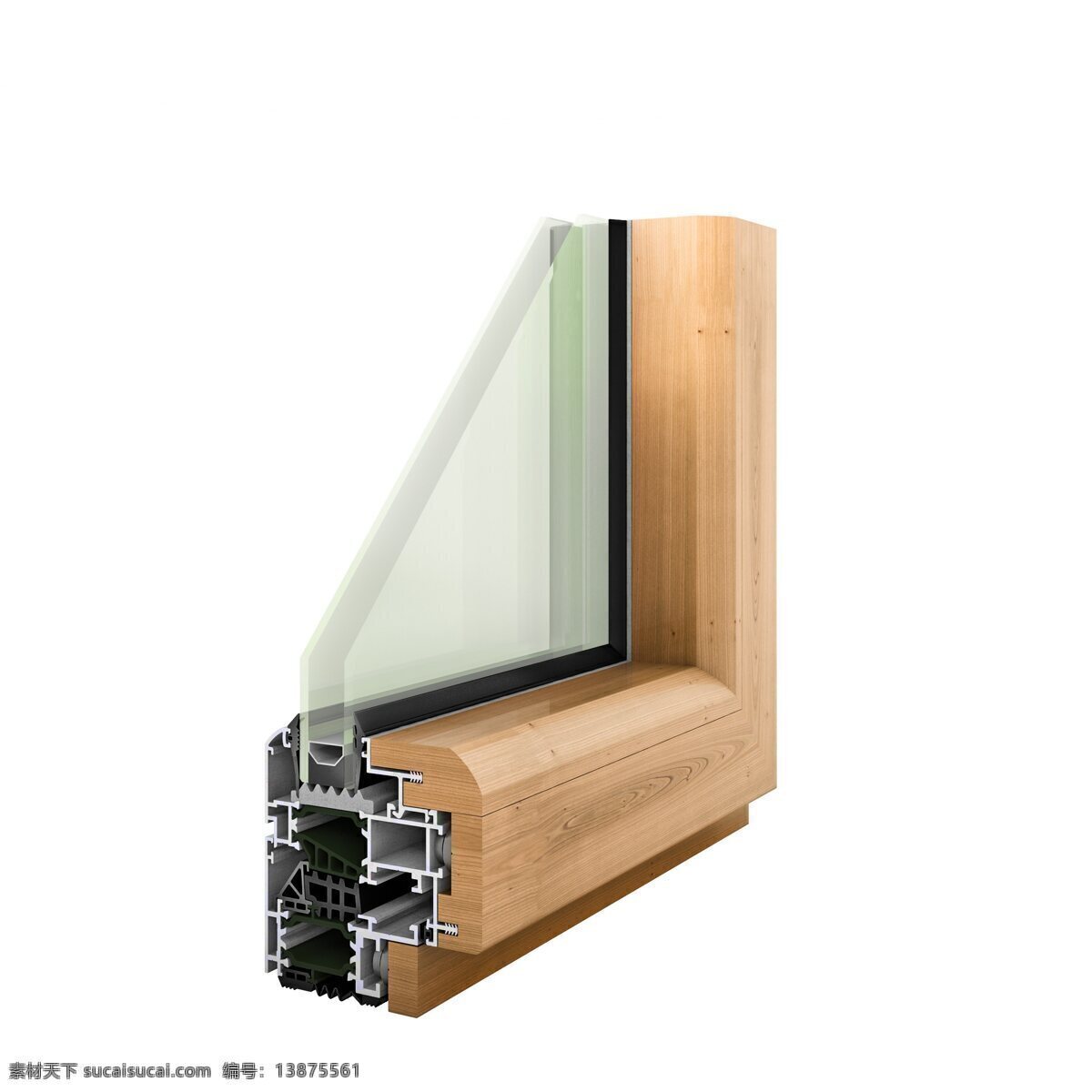 铝包木窗 样角 中空玻璃窗 平开窗 铝木窗样角 生活百科 生活用品