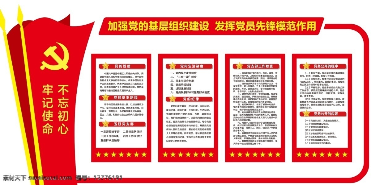 不忘初心 牢记使命 党建展板 党的人物 党的纪律