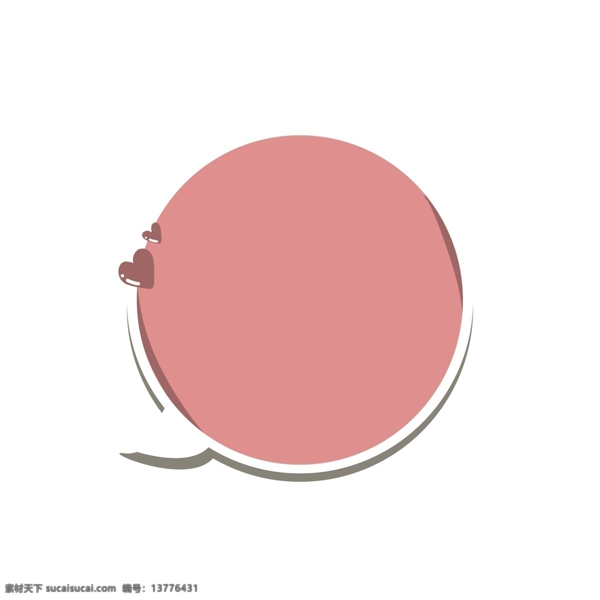 圆形 粉色 可爱 简约 气泡 对话框 圆形对话框 粉色气泡框 简约气泡框 圆形气泡框 免 扣 框