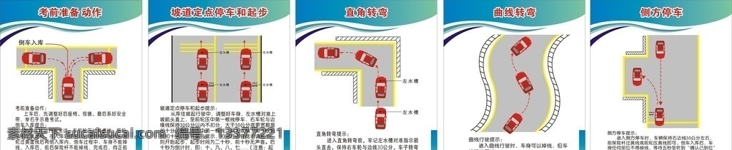 驾校 科目 二 图解 科目二 小车科目二 直角转弯 曲线行驶 招贴设计