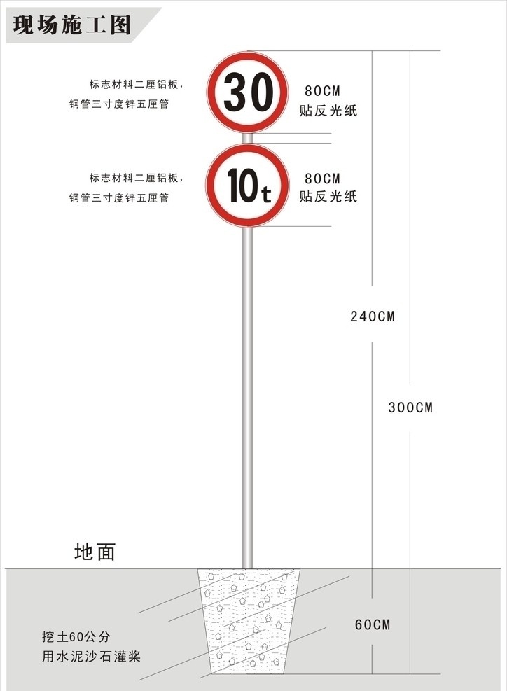 指示牌 30限速标志 10t标志 指示牌施工 公共标识 公共图标 公共标识标志 标识标志图标 矢量