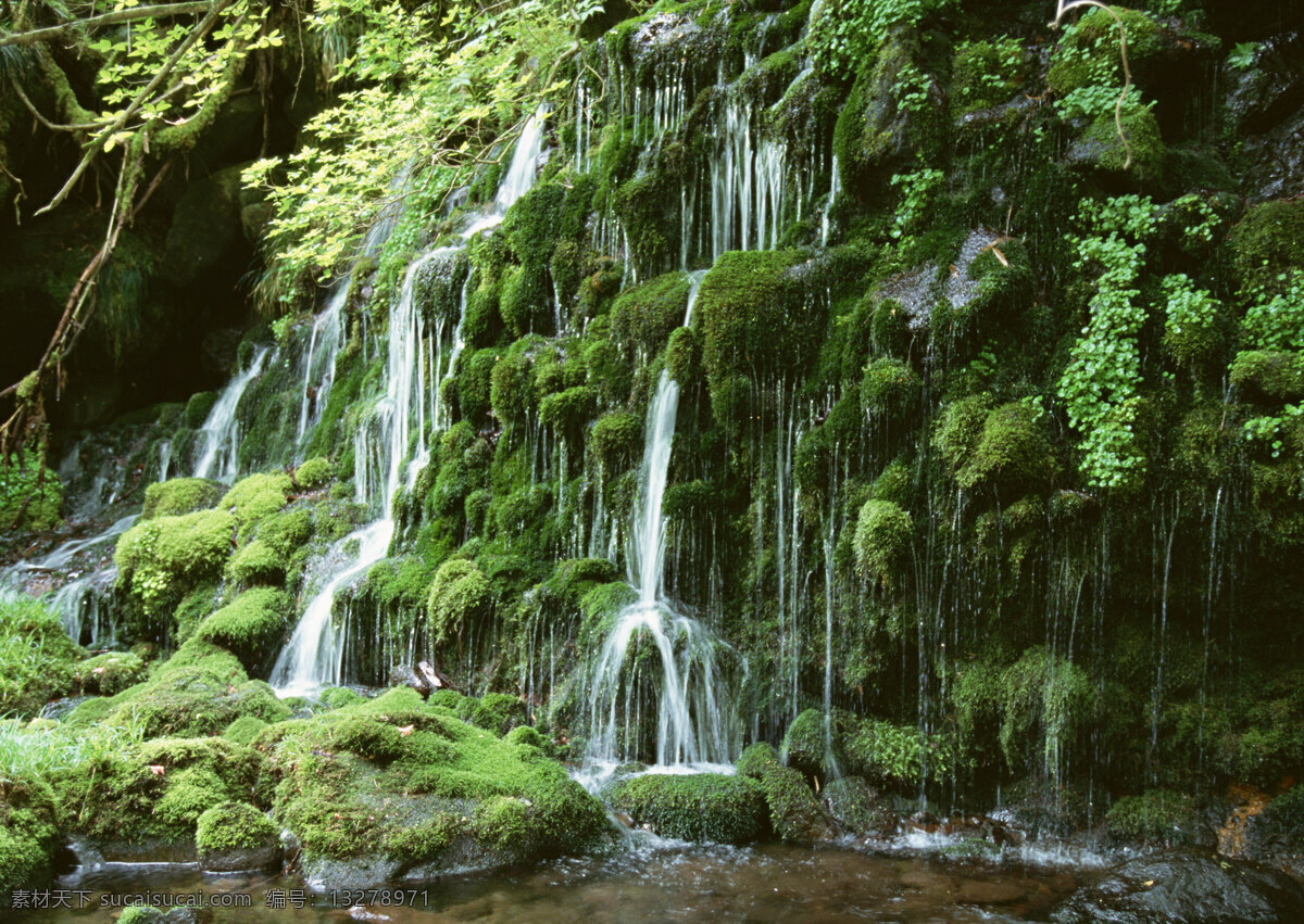 瀑布 涌泉 高清图片下载 河流 瀑布涌泉图片 泉水 风景 生活 旅游餐饮