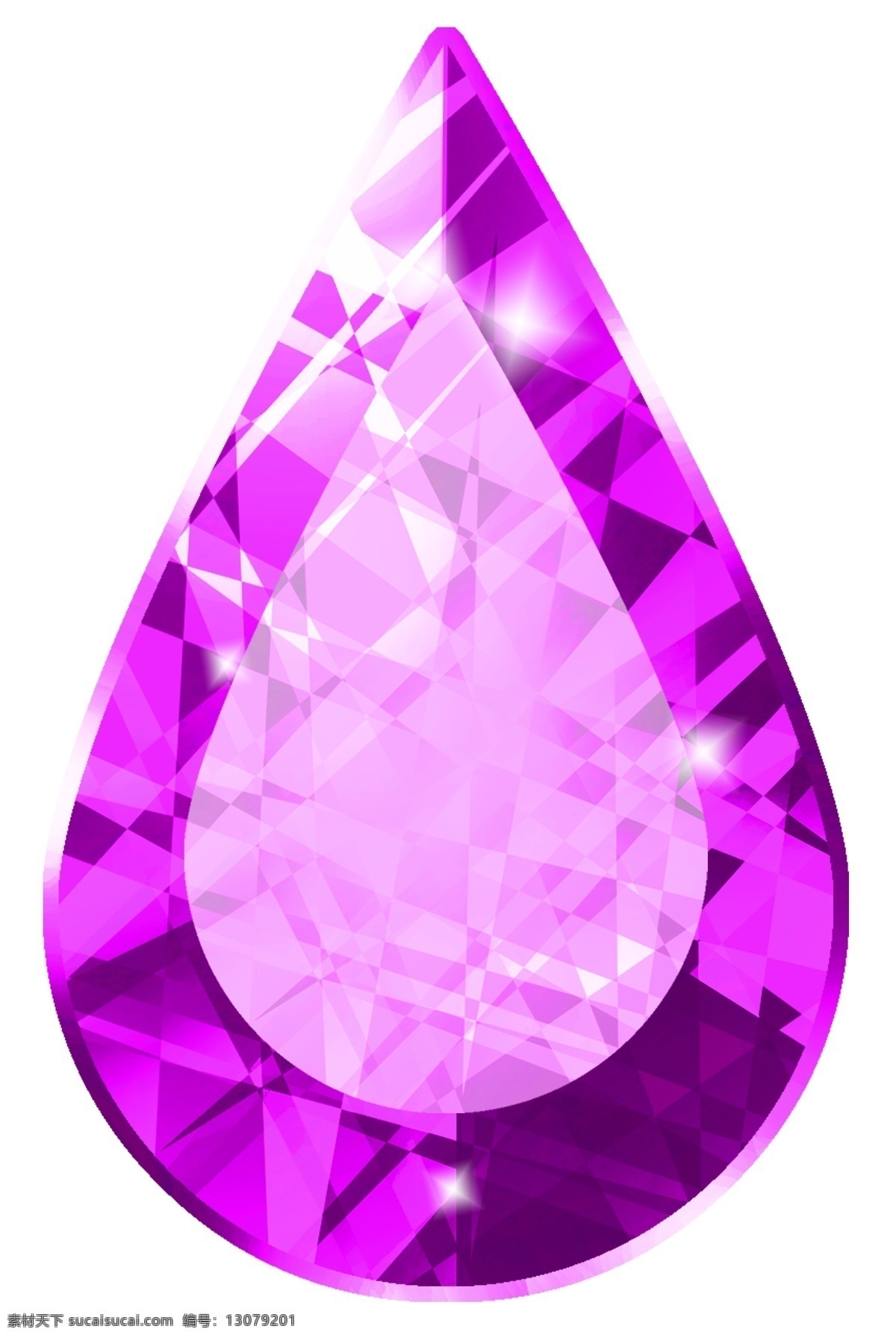 梦幻 紫色 水滴 状 宝石 梦幻宝石 浪漫 插图 宝石钻石 紫色钻石 钻石插图 钻