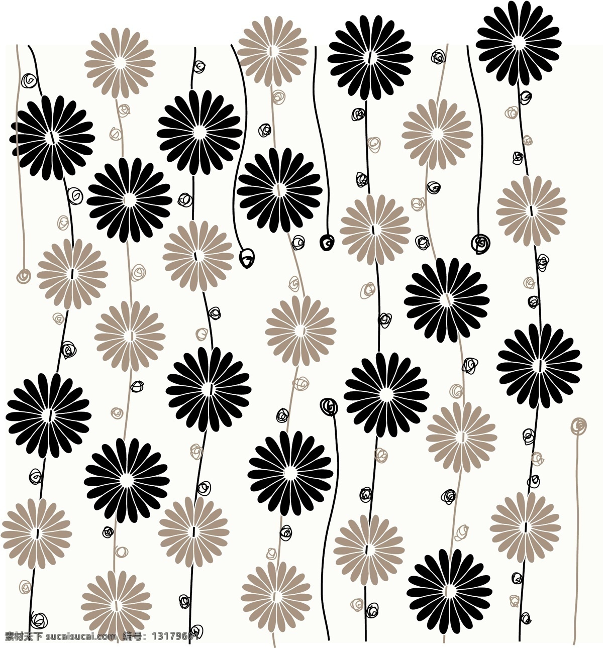 韩国 花纹 抽象 韩国花纹 花朵 素色花纹 矢量图 花纹花边