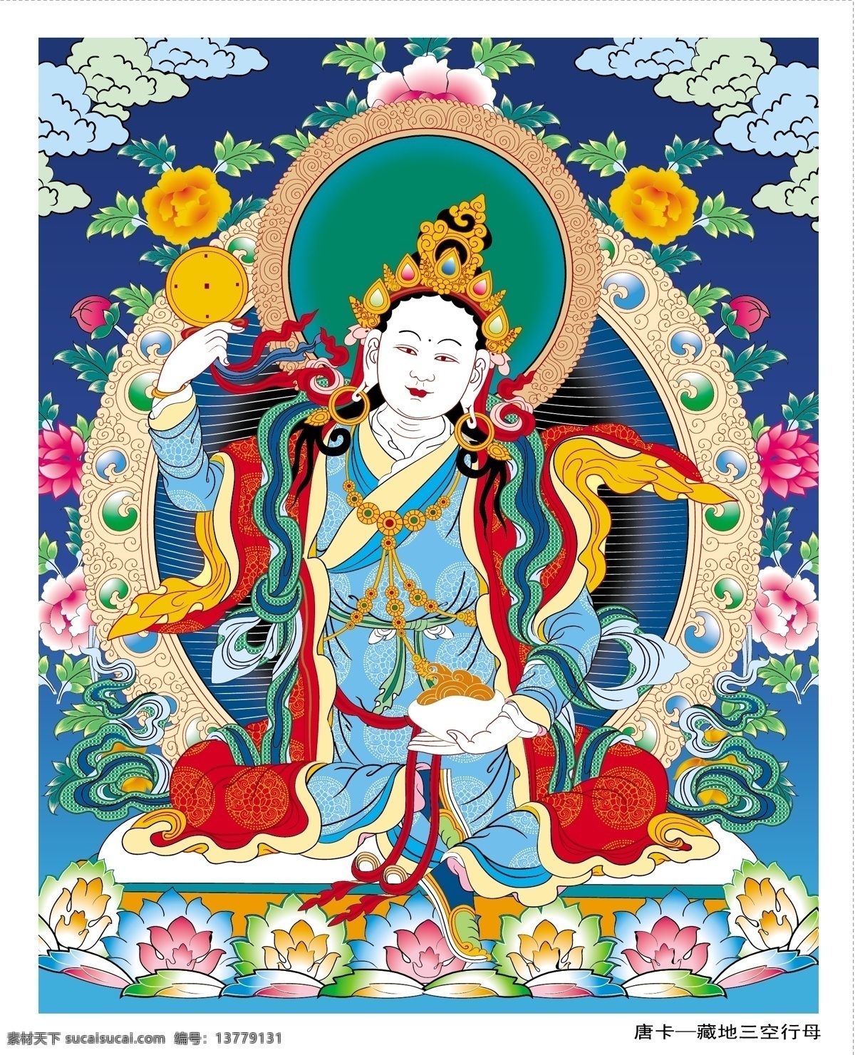 莲花 隐藏 线 空间 地面 母亲 矢量图 西藏 艺术的载体 载体 宗教 其他矢量图