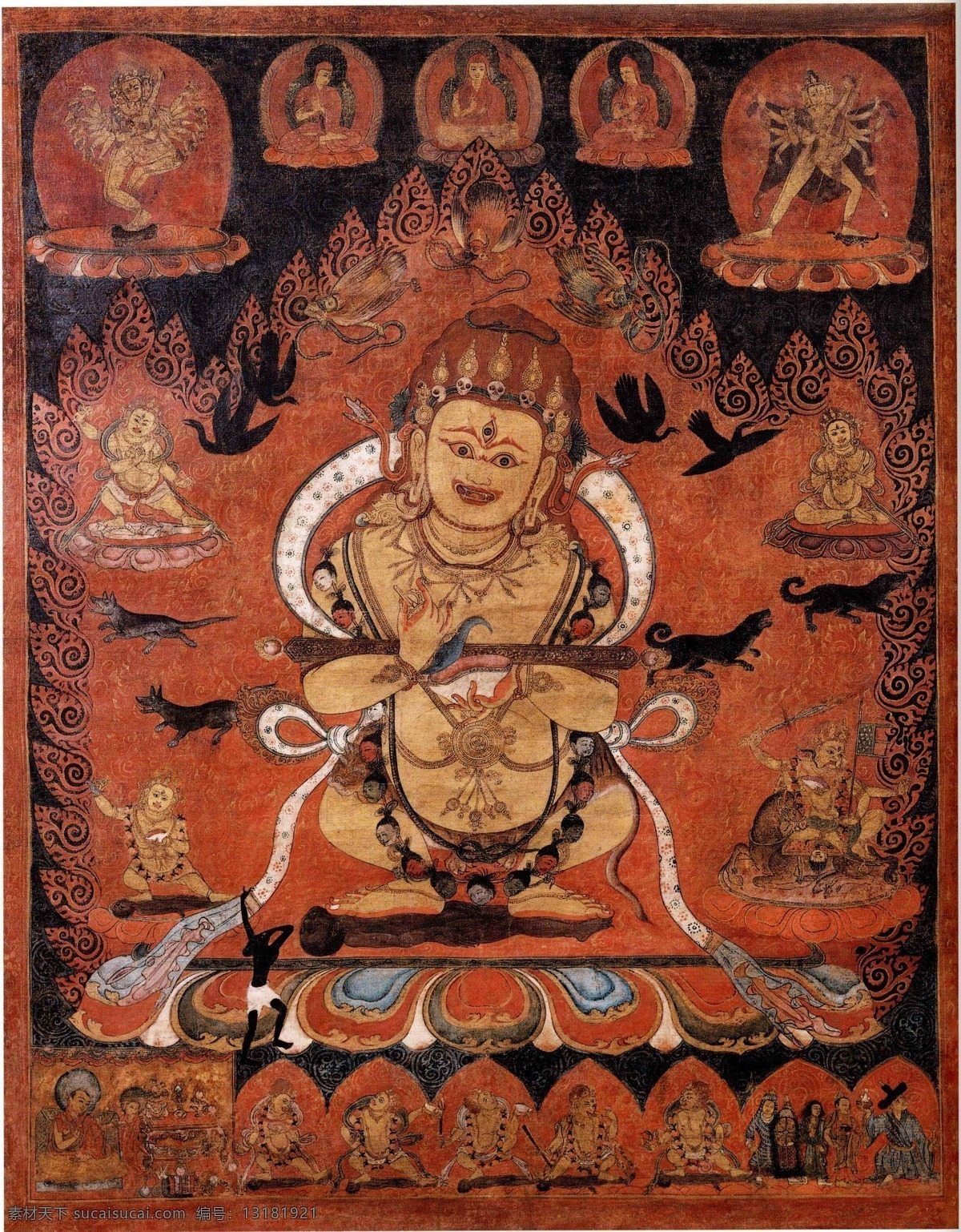 玛哈嘎啦 佛教 藏传 唐卡 宗教 艺术 宗教信仰 文化艺术