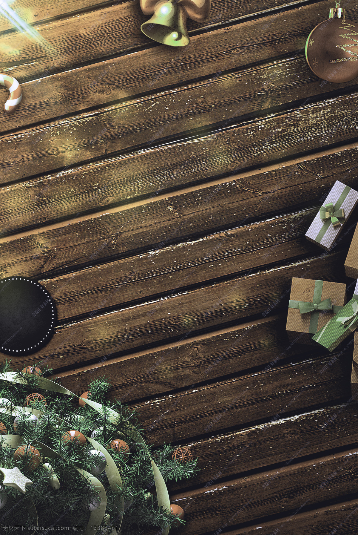 简约 圣诞节 礼盒 背景 广告 海报 木板 圣诞树 纹理 质感 装饰