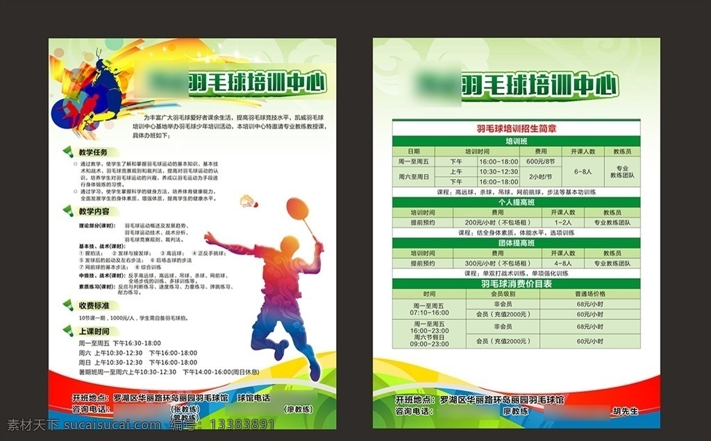 羽毛球传单 宣传单 羽毛球 培训 培训班 羽毛球培训 教学 招生简章 dm宣传单