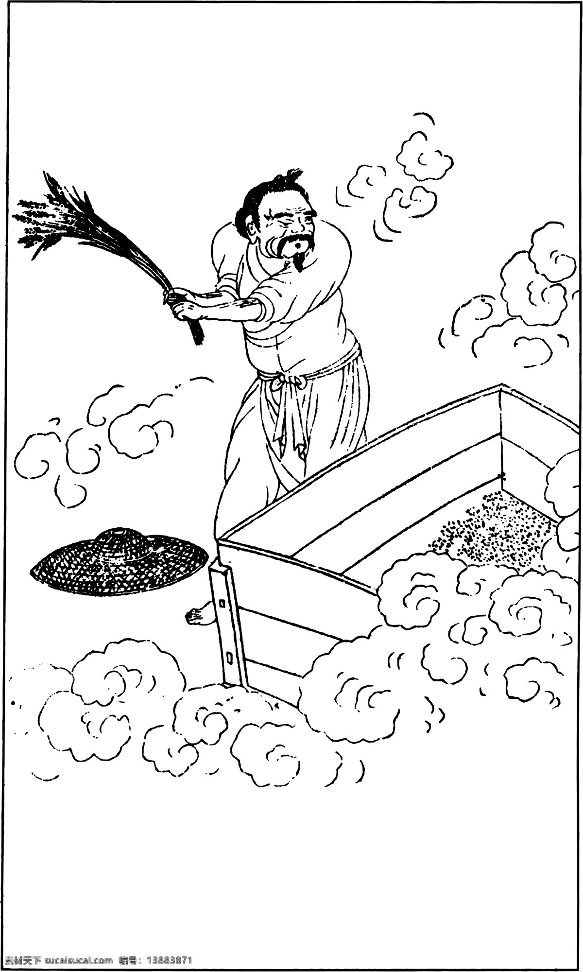 古版画 教化类 人物画 矢量 格式 eps格式 设计素材 古版画篇 版画专辑 矢量图库 白色
