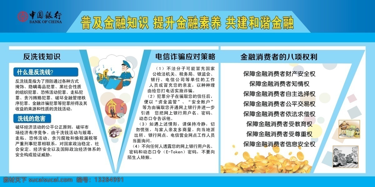 中国银行 反 洗钱 宣传栏 反洗钱 展板 银行 图形 金融 共建和谐金融 展板模板