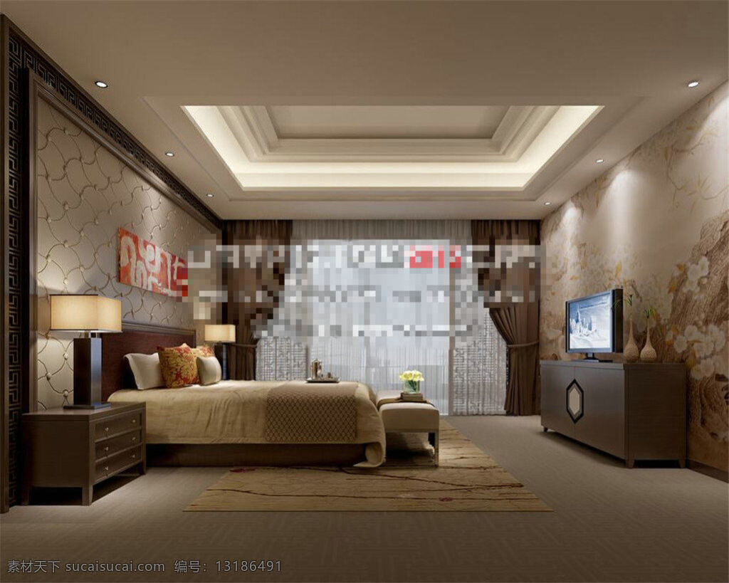 中式 室内 模型 建筑装饰 3dmax 客厅装饰 室内装饰 装饰客厅 3d 装饰 黑色