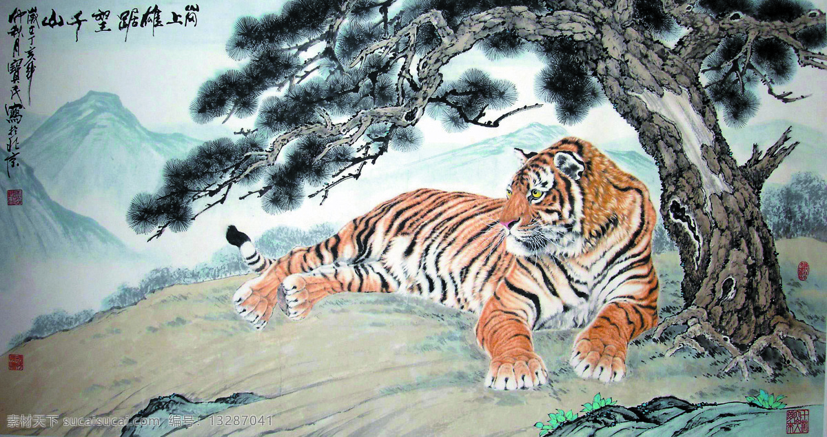 老虎装饰画 抽象油画 花卉装饰画 抽象画 绘画艺术 油画艺术 装饰画 无框画 书画文字 中堂画 山水画 老虎 迎客松