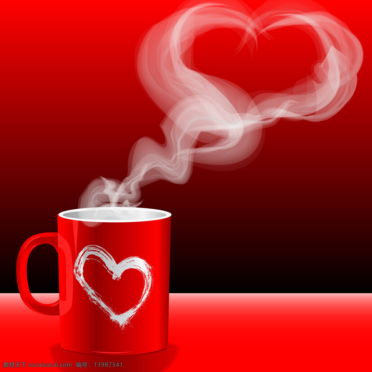 一个 红色 杯子 心形 热气 情侣杯 一个杯子 红色杯子 一杯水 茶杯 水杯 图案 心形图案 热腾腾 情人节礼物 高清图片 餐具厨具 餐饮美食
