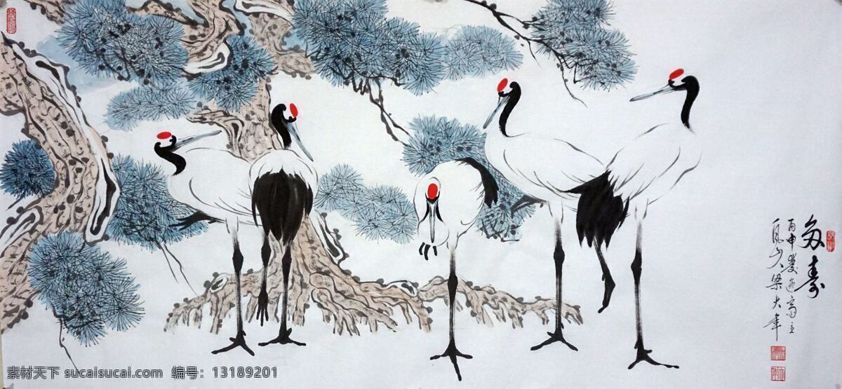 国画 鹤 梁大年 画鹤名家 画鹤大家 画鹤大师 天下第一鹤 仙鹤国画 丹顶鹤 日本鹤 松鹤图 写意鹤 花鸟画 梁克民 一风山人 双逸斋 丹青 风 山人 梁 大年 中国画 文化艺术 绘画书法