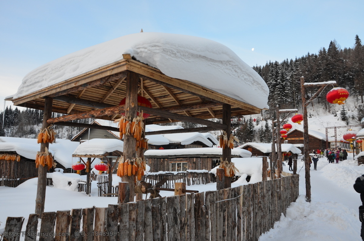 雪乡 玉米 冬季 雪景 丰收 旅游 国内旅游 旅游摄影 灰色