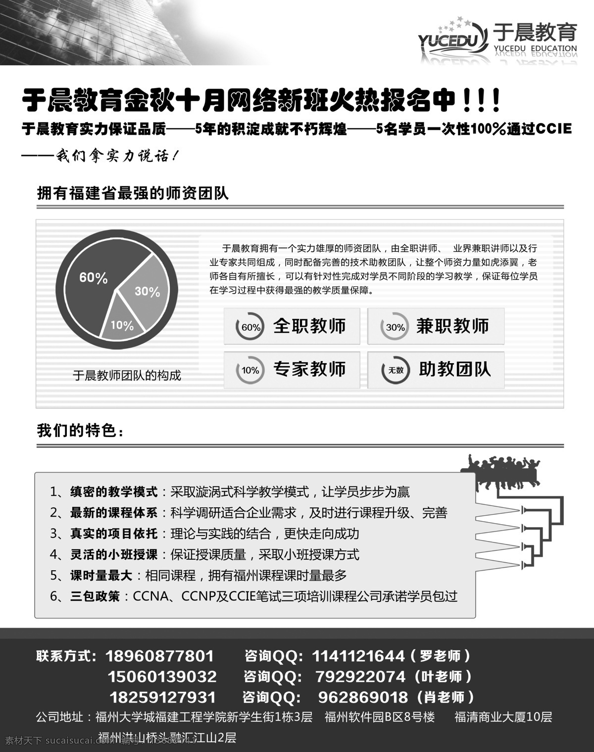 师资力量传单 宣传单 dm宣传单 黑白传单 网络宣传单 网页宣传单 科技传单 比赛宣传单 学校宣传单 广告设计模板 源文件