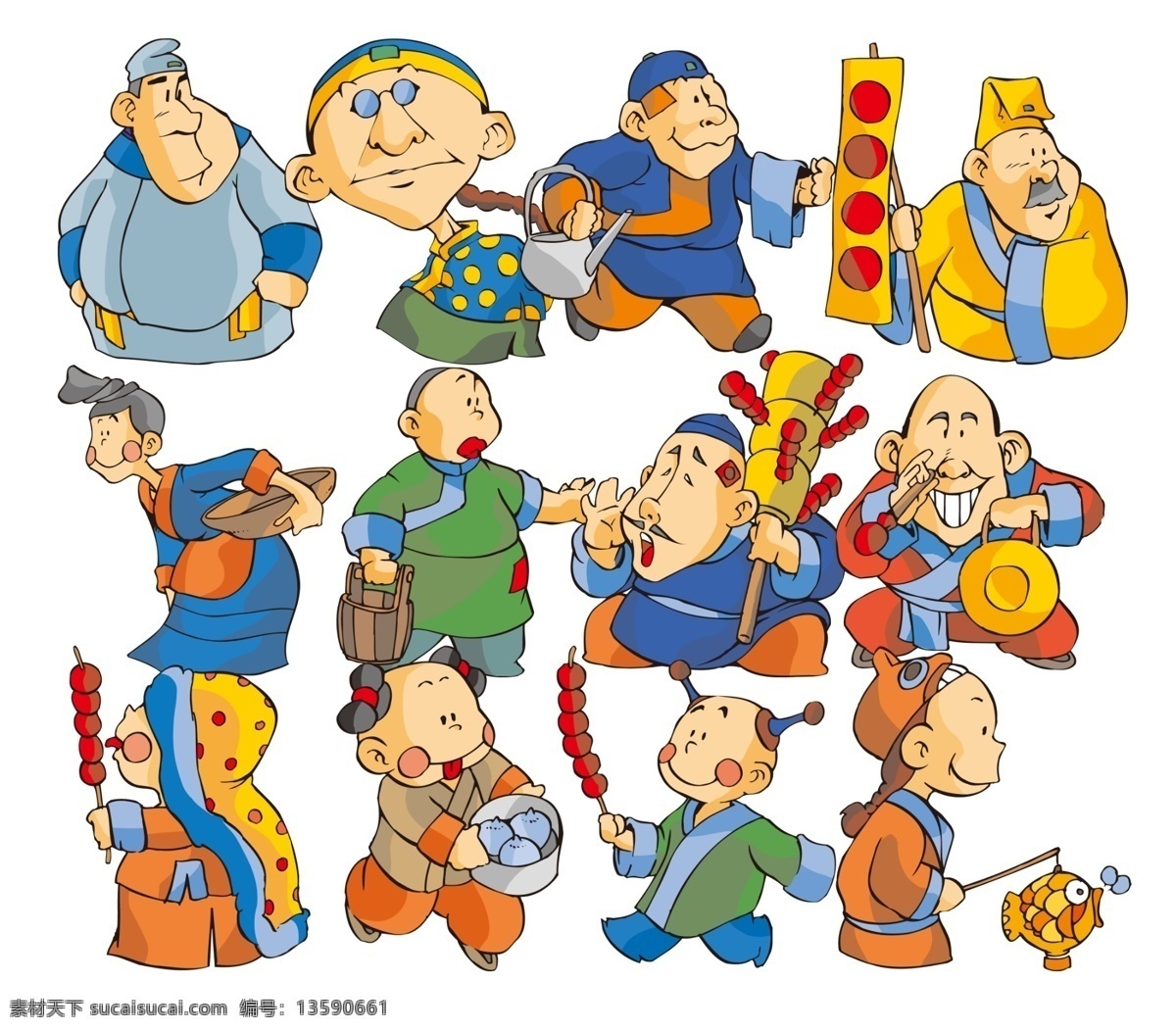 古代卡通人物 糖葫芦 古代 卡通人物 中国古代 大头人物 卡通 动漫 漫画 小孩 活泼 分层 人物 中国 风 动漫动画 动漫人物