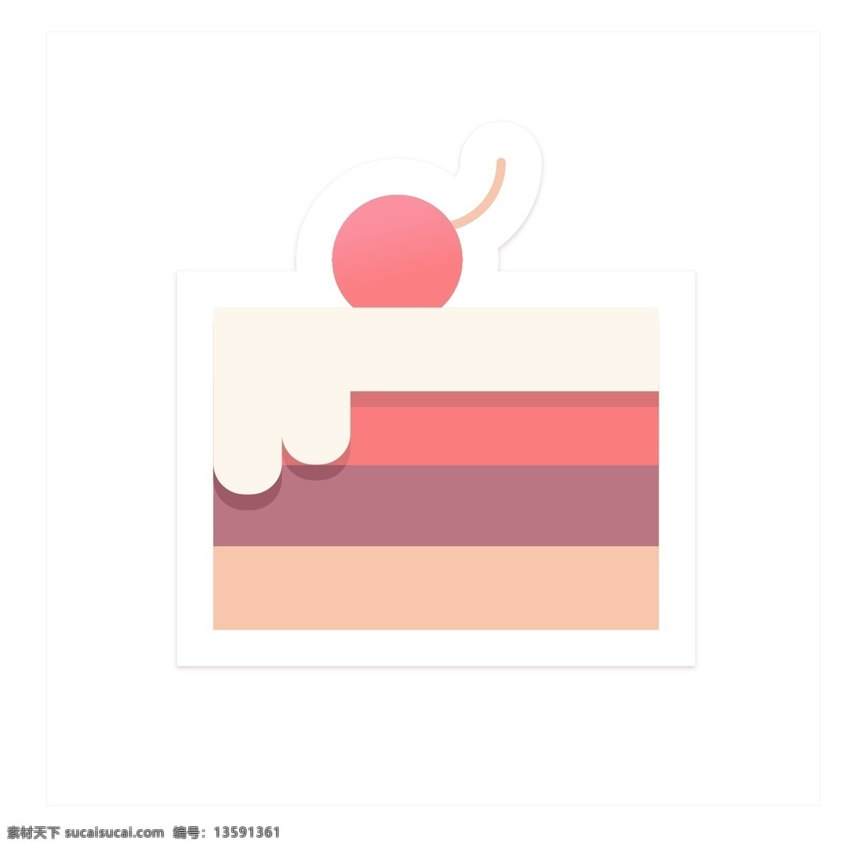蛋糕图标插画 蛋糕 图标 插画 冰淇淋 可爱 icon 移动界面设计 图标设计