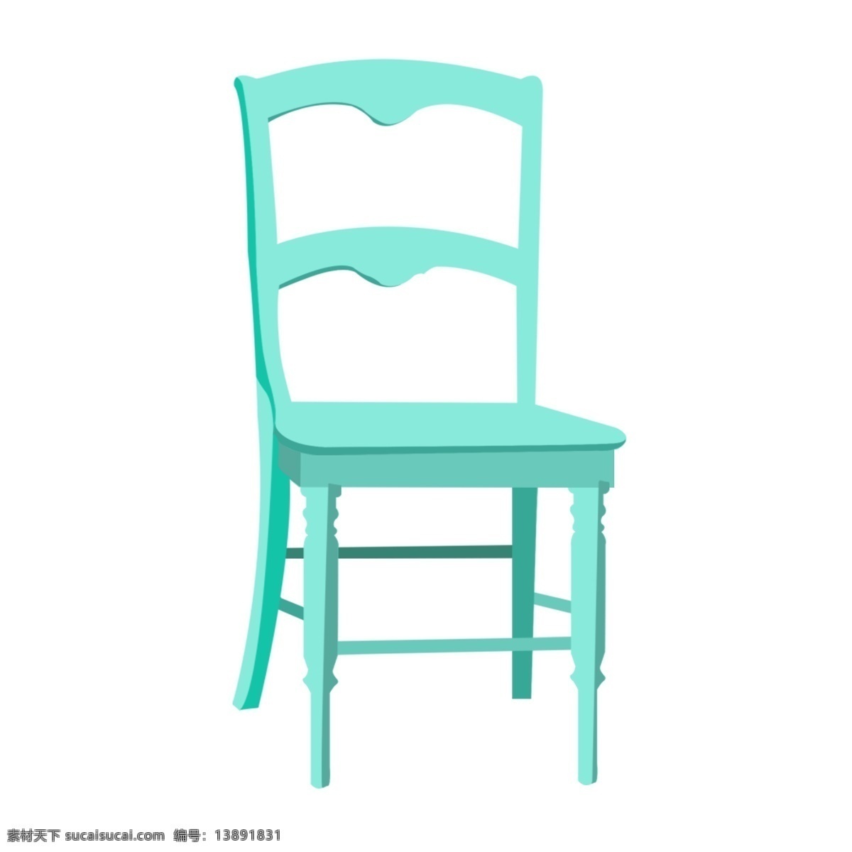 蓝色 椅子 装饰 插画 蓝色的凳子 漂亮的椅子 立体椅子 卡通椅子 家具椅子 木头椅子 办公椅子