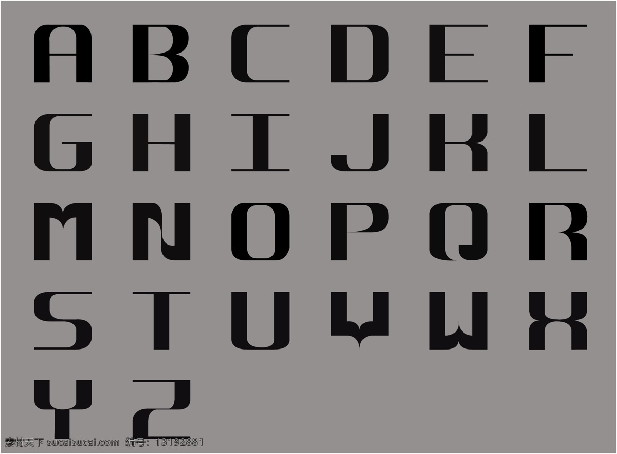 变形字母 其他矢量 矢量素材 字母 字体设计 字体 模板下载 矢量 黑色字母 细长字母 矢量图 艺术字