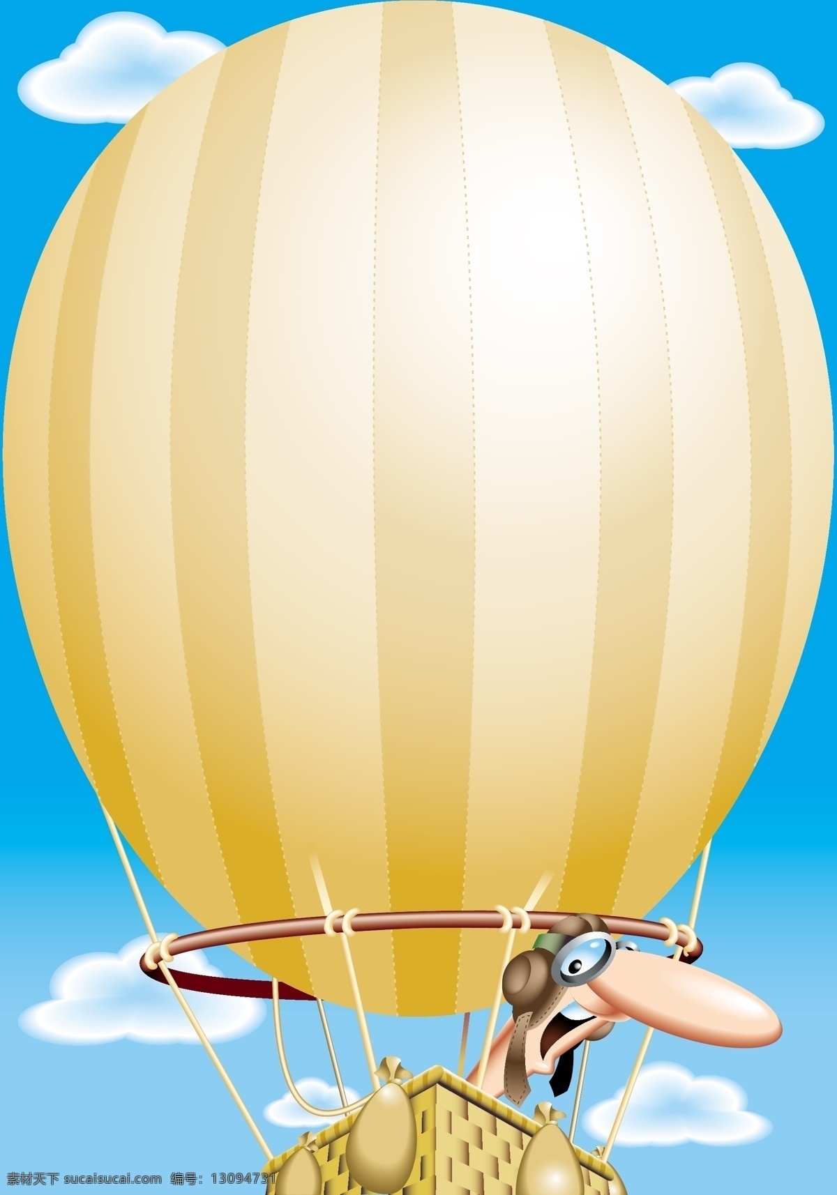 热气球升空图 热气球 天空 云 动物 升空 图 白色