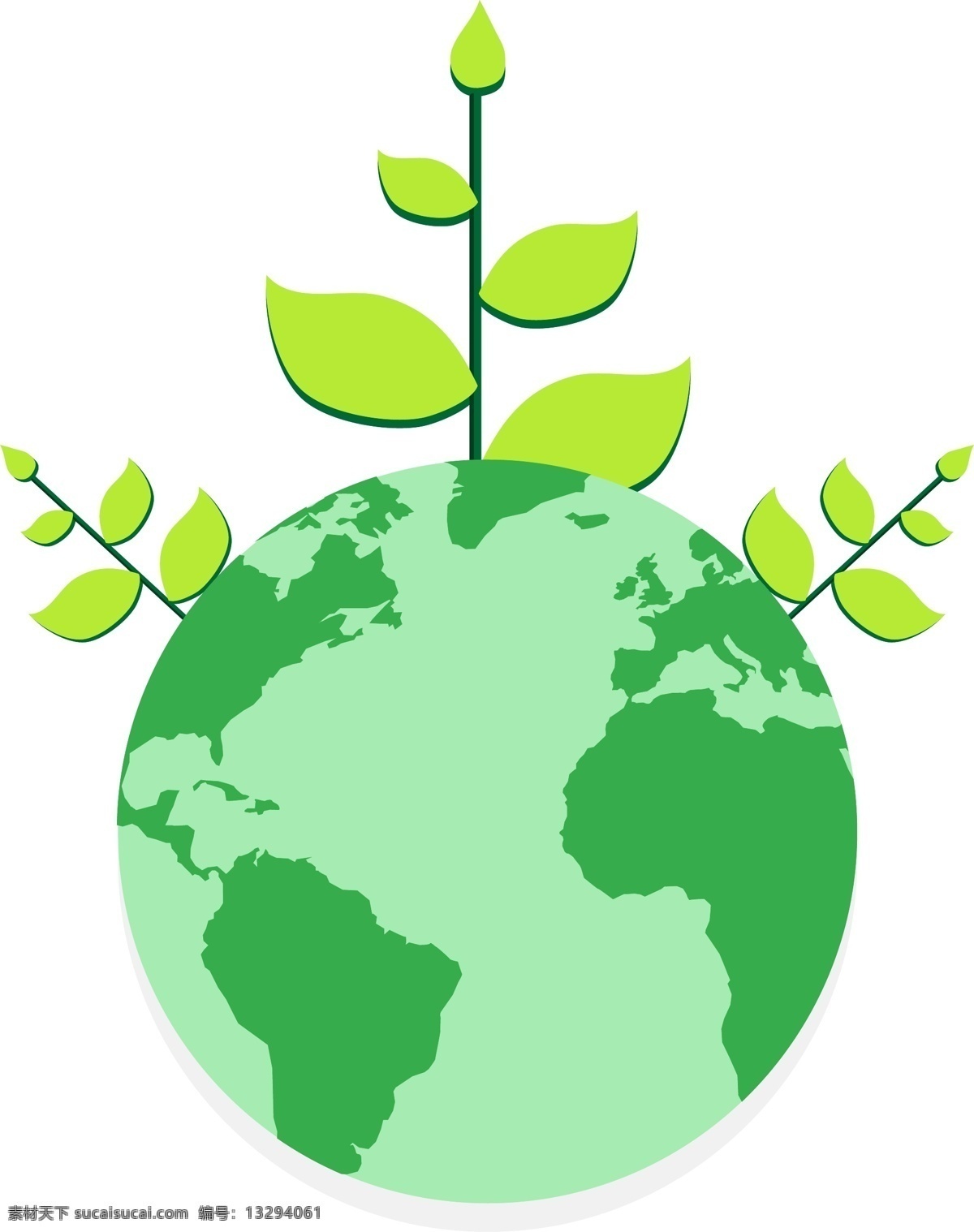 卡通 绿色环保 地球 矢量 元素 绿色 保护 矢量元素 透明素材 免抠元素