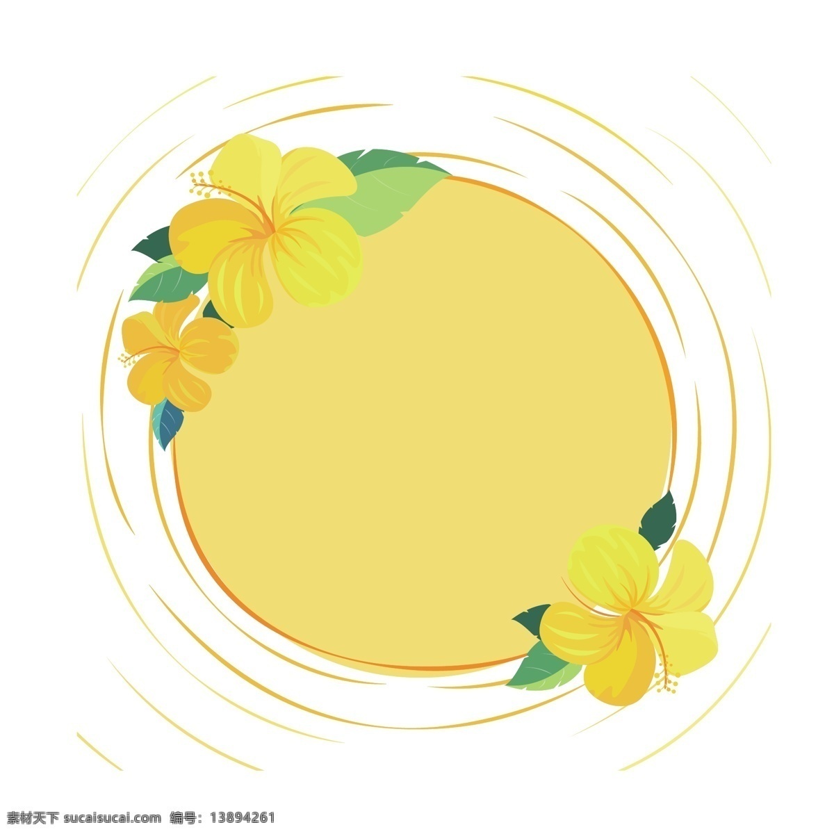 矢量 卡通 扁平化 黄色 花朵 边框 矢量花朵边框 卡通花朵边框 黄色花朵边框 花朵边框 黄色花儿