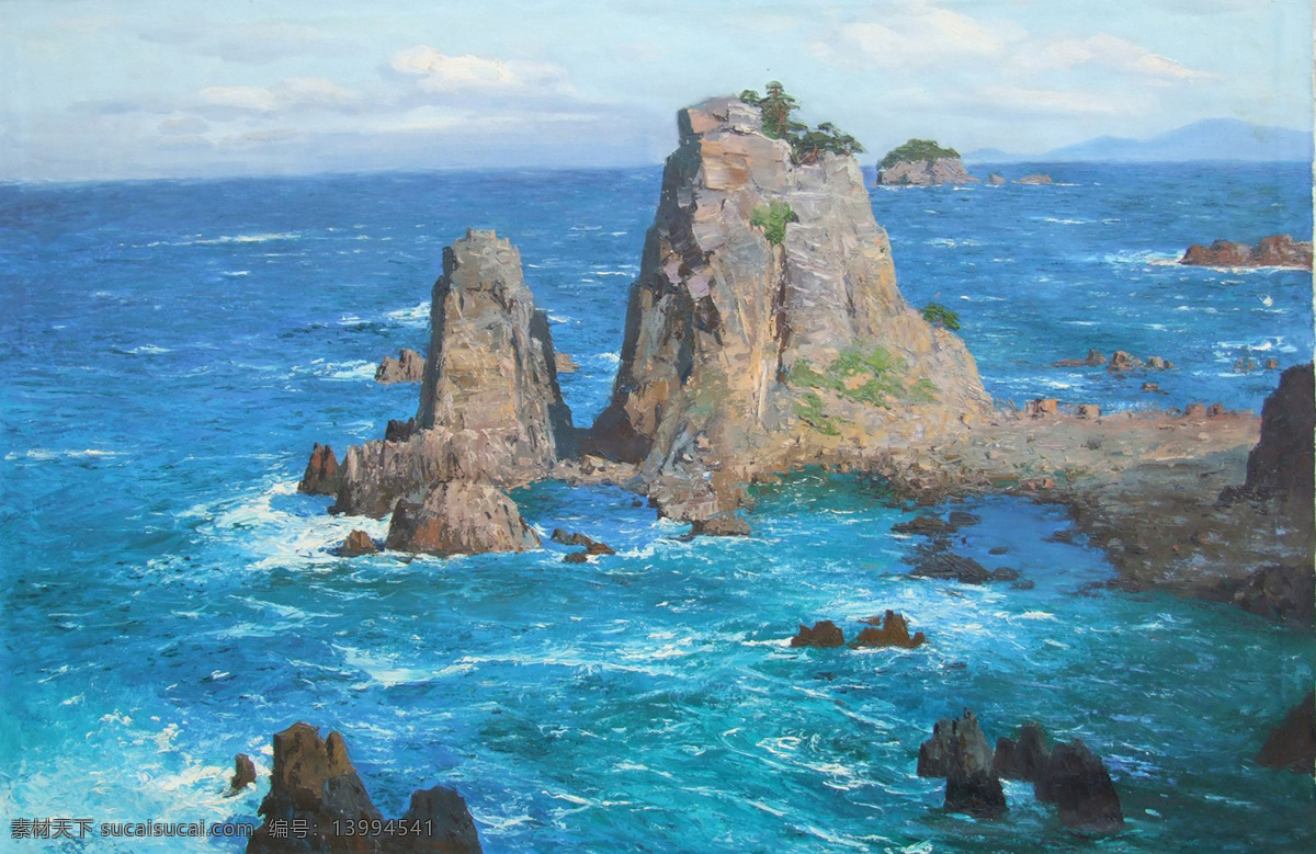 大海 风景 油画 装饰画 绘画艺术 风景写生 风景油画 大海风景油画 书画文字 文化艺术