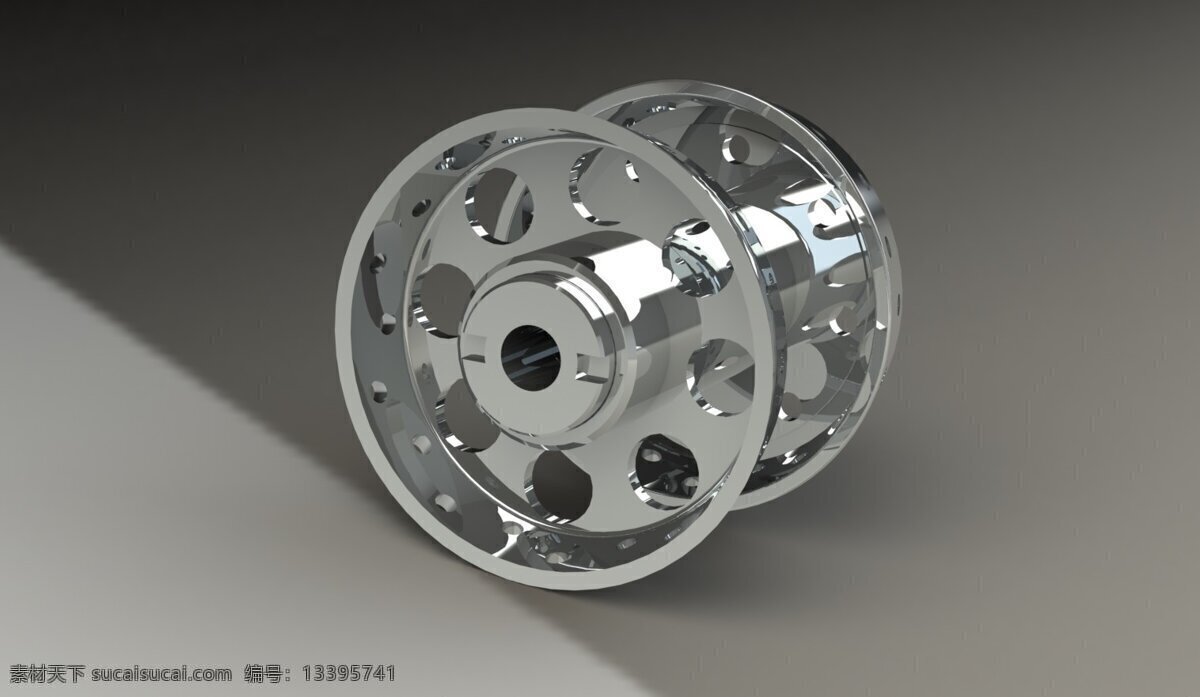 钢 盘 毂 车轮 摩托车轮毂 斩波器 施普林格 3d模型素材 其他3d模型